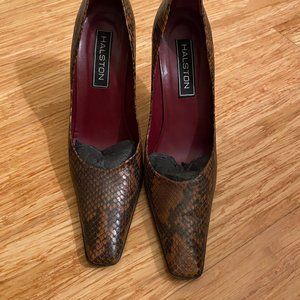 Halston 9 M shoes, Made in Spain, leather, 4.5 inches/10 cm heels